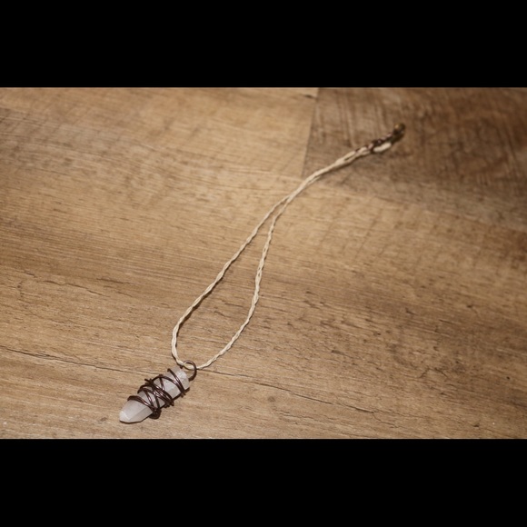 Handmade Clear Quartz Necklace - Picture 2 of 2